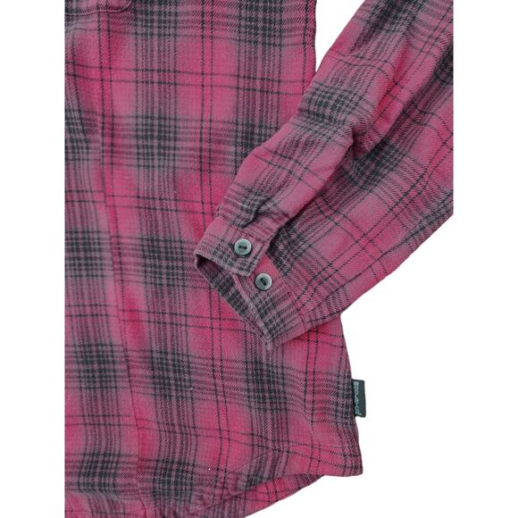 VTG Woolrich Flannel Shirt Shacket Jacket XL Tartan Plaid Ruby Onyx Cotton - Picture 5 of 7